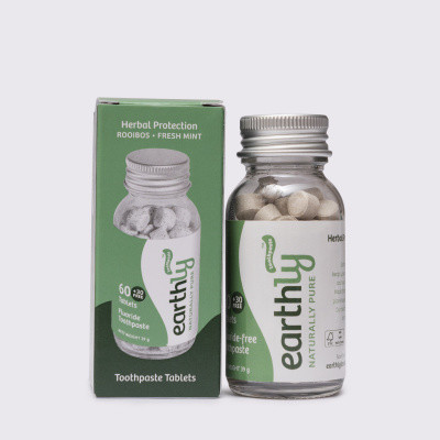 Tooth Bits Herbal Protection Jar Flouride free Cover