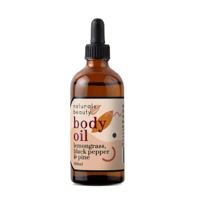 Natural Beauty Lemongrass Black Pepper Body Oil Cover